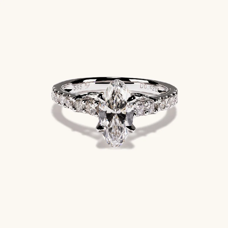 1.22 Oval Lab Diamond Engagement Ring