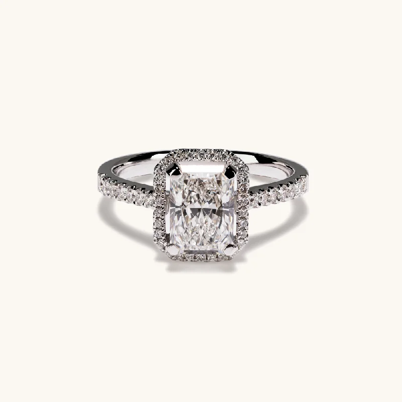 1.54 Radiant Lab Diamond Engagement Ring