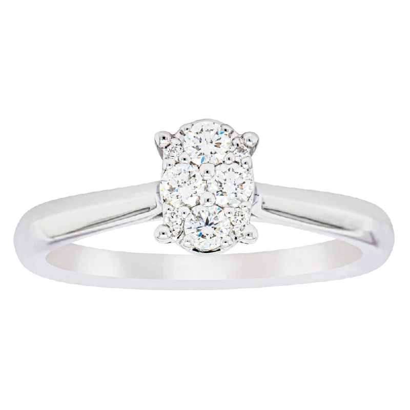 14ct White Gold Diamond Mila Ring