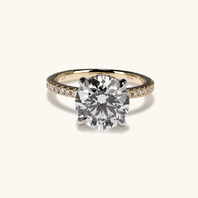 2.52 Round Lab Diamond Engagement Ring