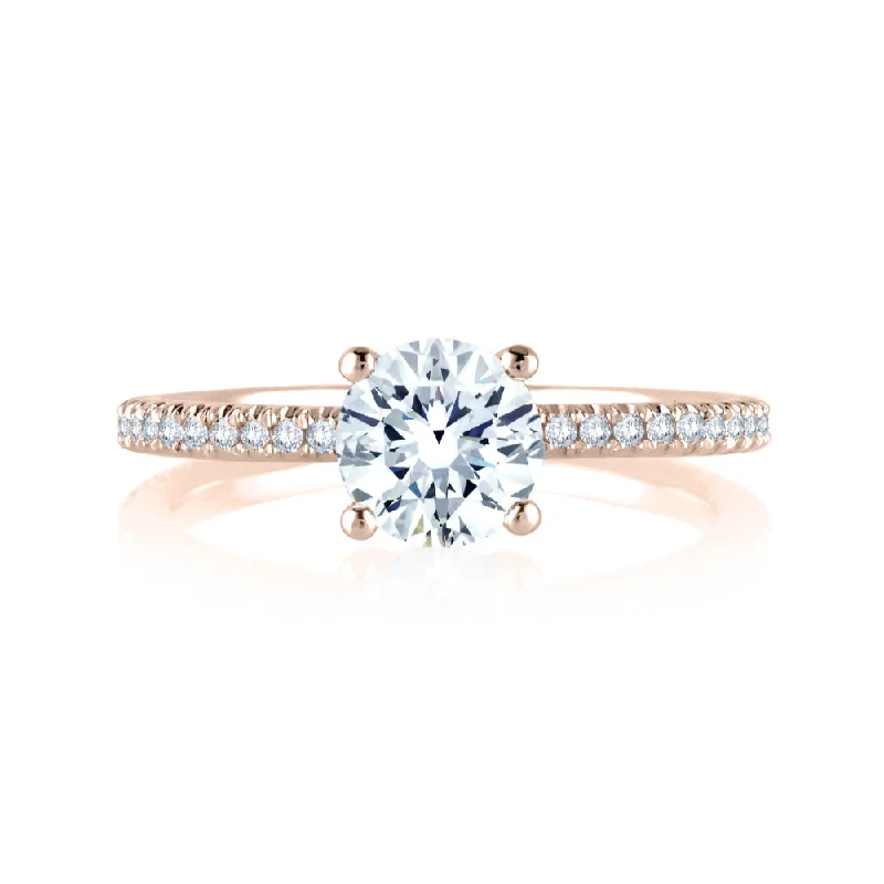 A. JAFFE Classic Micro Pave Engagement Ring