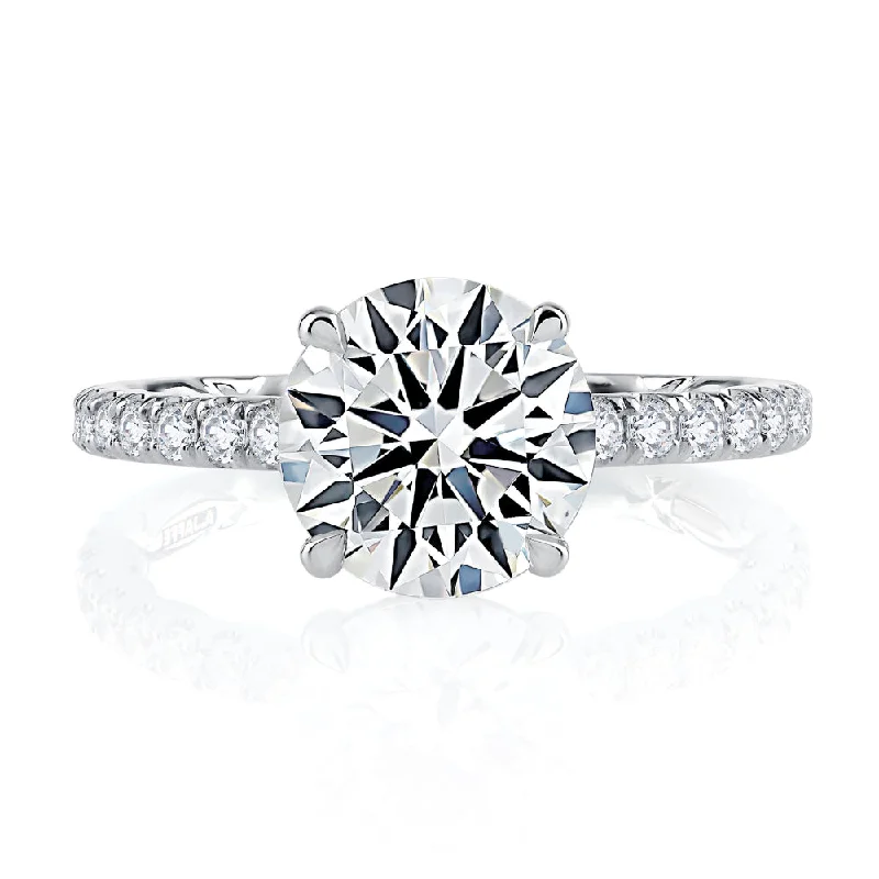 A. Jaffe Round Diamond Solitaire Engagement Ring