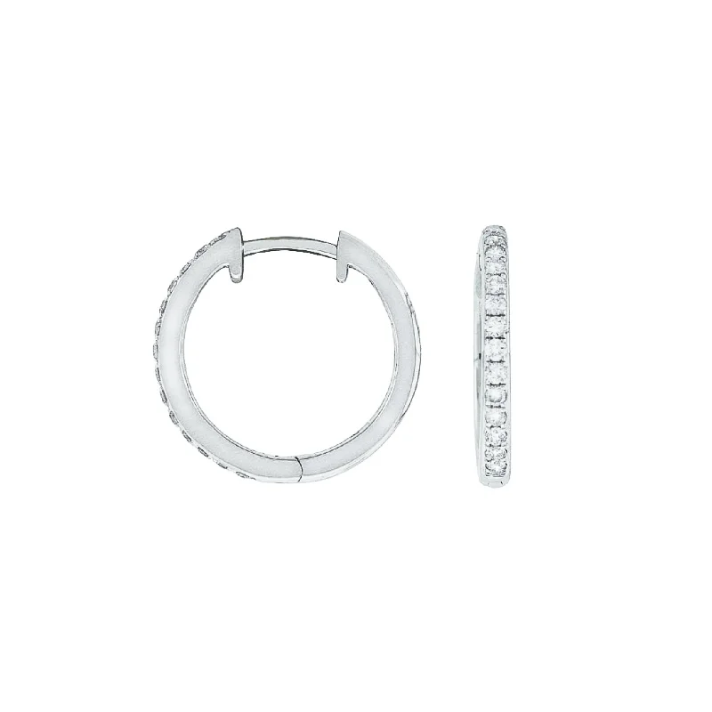 Classic Round Diamond Hoops