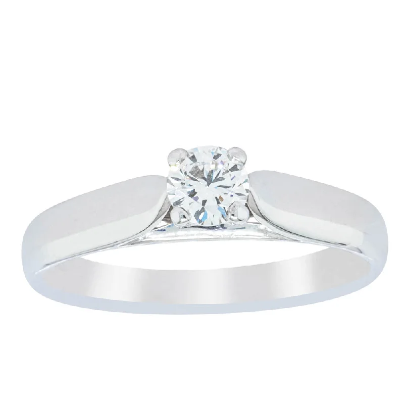 Deja Vu 18ct White Gold .25ct Diamond Solitaire Ring