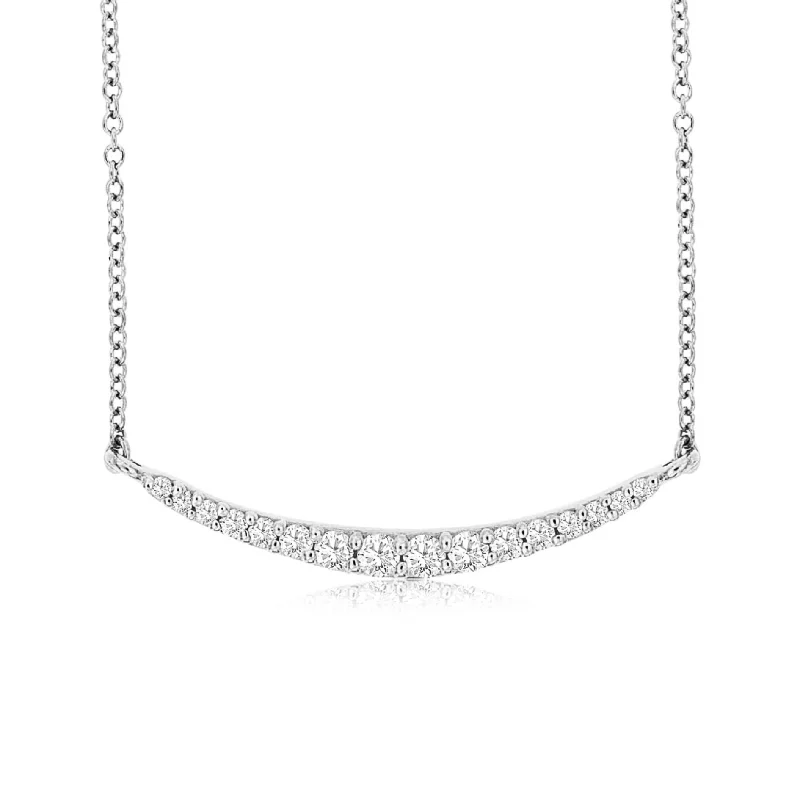 Diamond Pavé Crescent Pendant