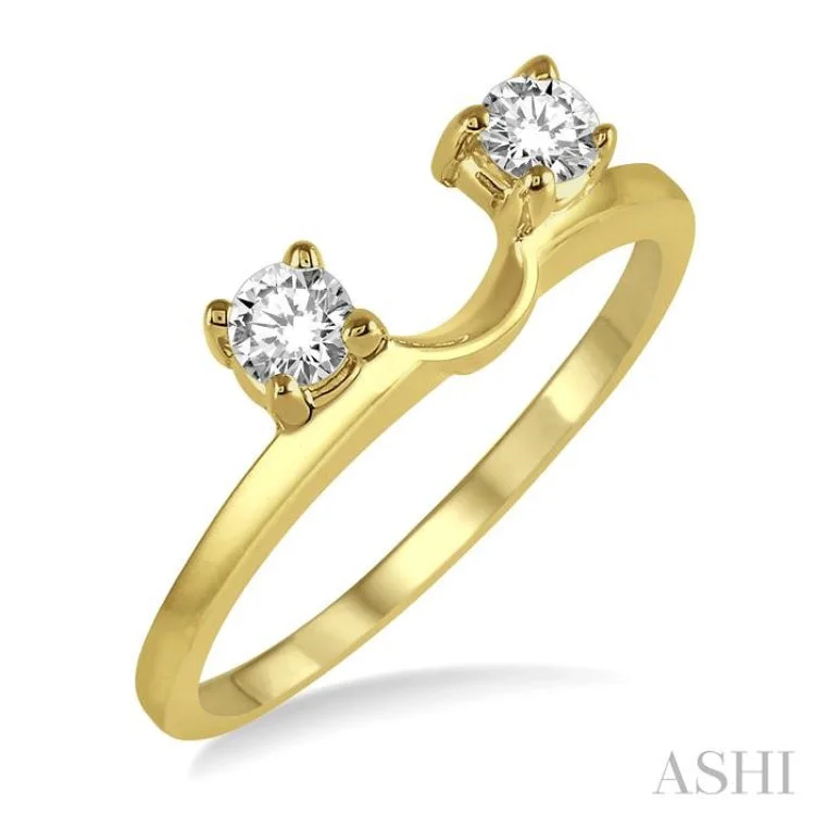 1/3 Ctw Round Cut Diamond Wrap Ring in 14K Yellow Gold