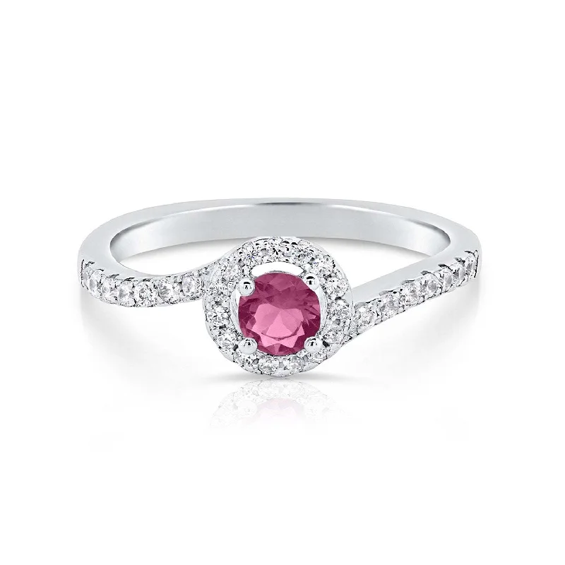 CZ Solitaire Birthstone Ring, Engagement Style in