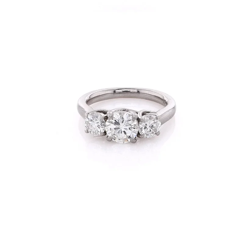 Estate Platinum Trellis Diamond Engagement Ring