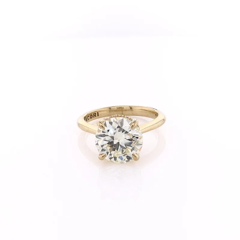 Estate Tacori 18 Karat Yellow Gold Diamond Engagement Ring