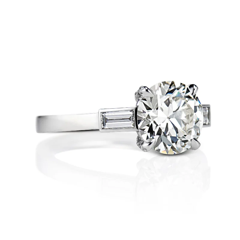 Kelli Old European cut Diamond Engagement Ring in Platinum