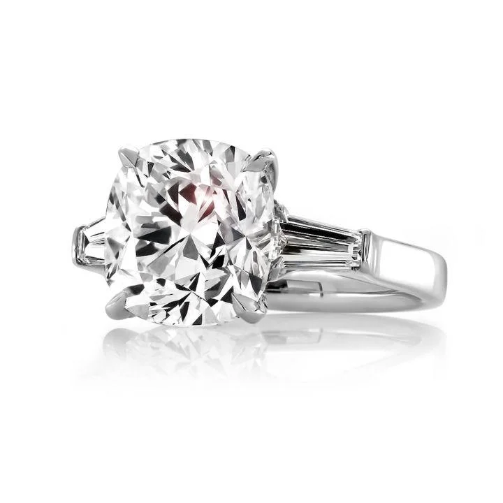 Kendall Antique Cushion cut Diamond Engagement Ring in Platinum