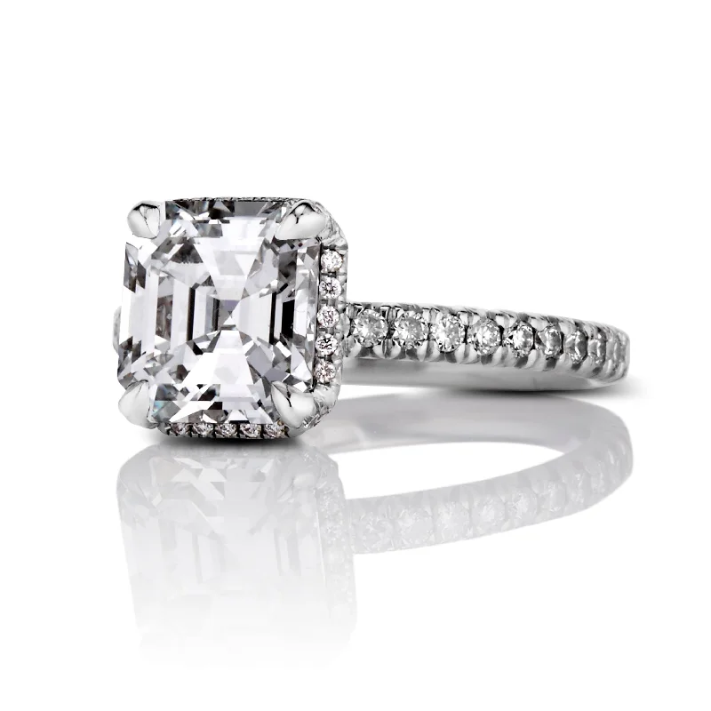 Lydia Asscher cut Diamond Engagement Ring in Platinum