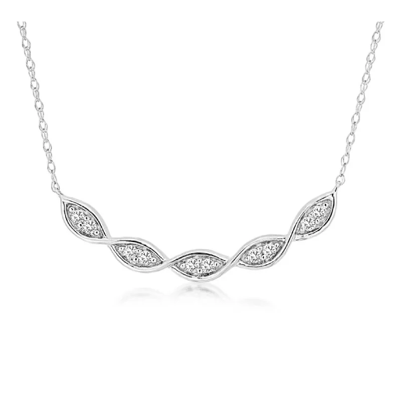 Marquise Shape Diamond Twist Necklace