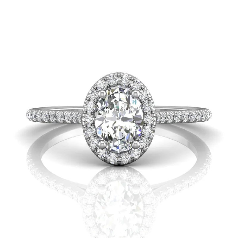 Martin Flyer FlyerFit Micropave Halo Engagement Ring