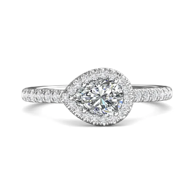 Martin Flyer FlyerFit Pear Shape Halo Engagement Ring