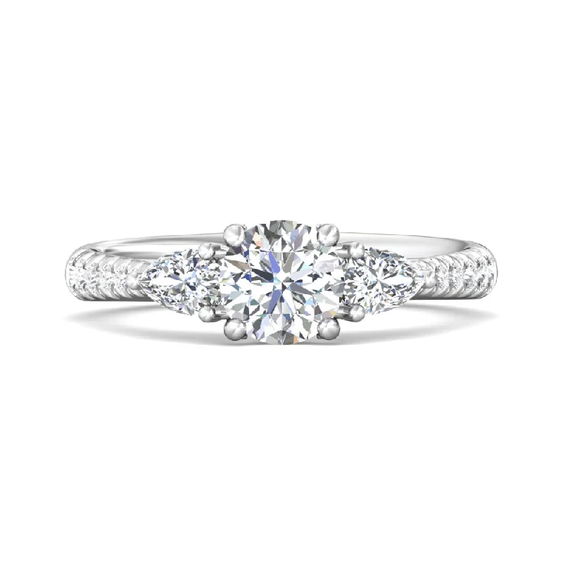 Martin Flyer Platinum Three Stone Engagement Ring