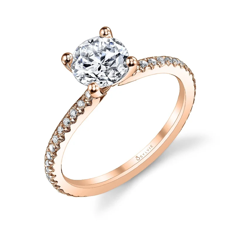 Sylvie Collection 14KR Round Engagement Ring Setting