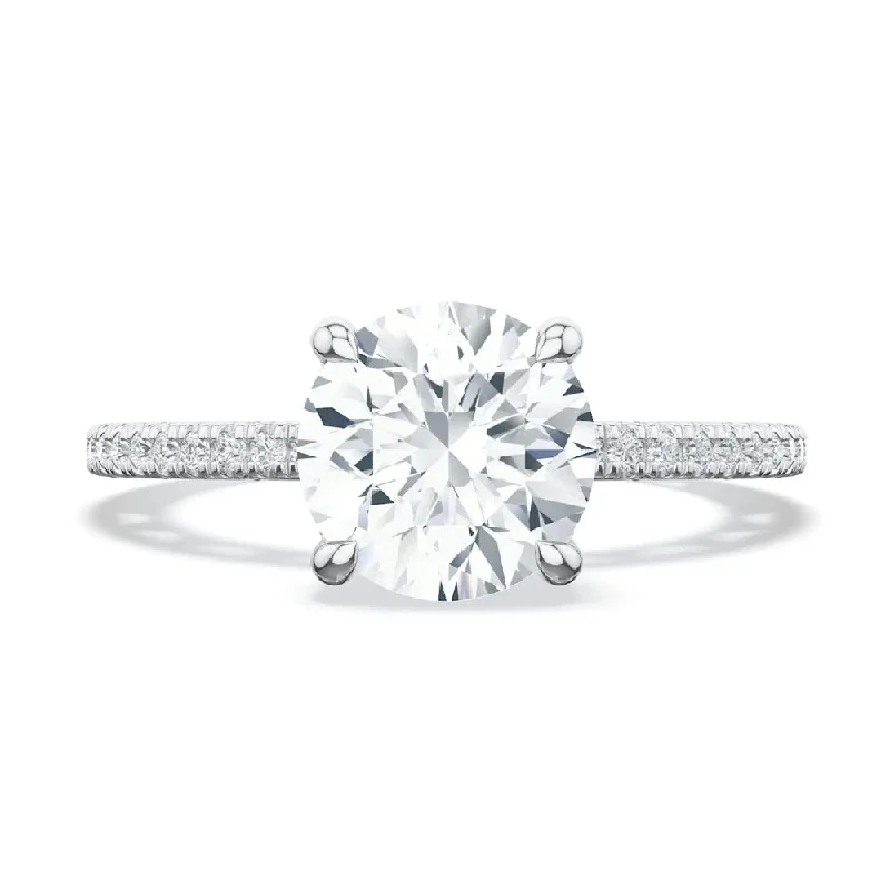 Tacori 18k Lunetta Crescent Round Solitaire Engagement Ring