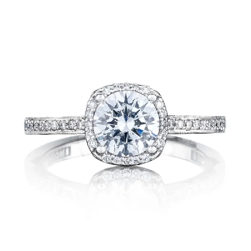 Tacori 18k Sculpted Crescent Round Bloom Engagement Ring