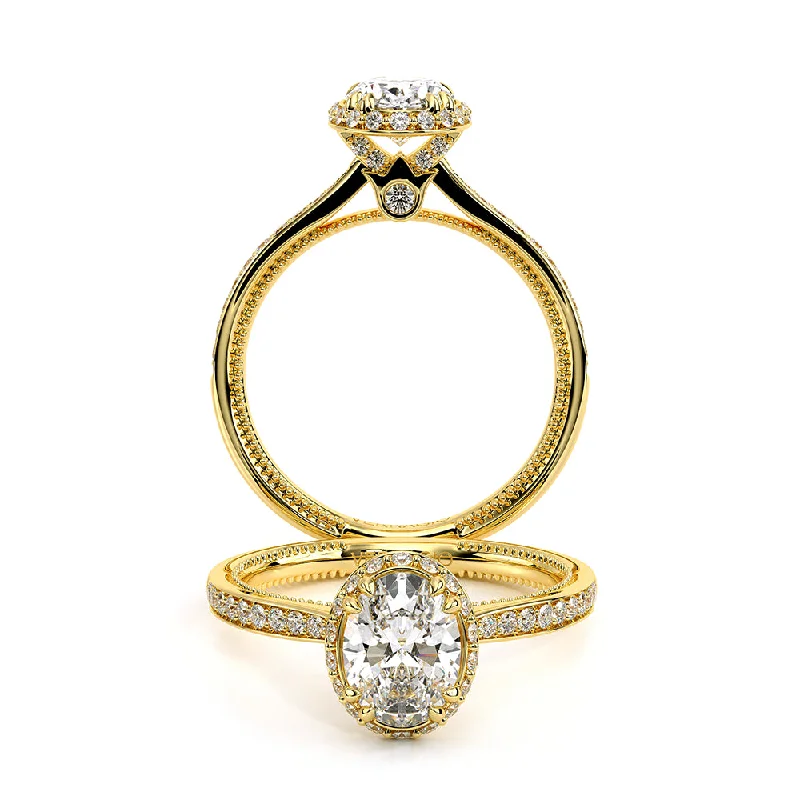 Verragio Renaissance 14k Yellow Gold Oval Halo Engagement Ring