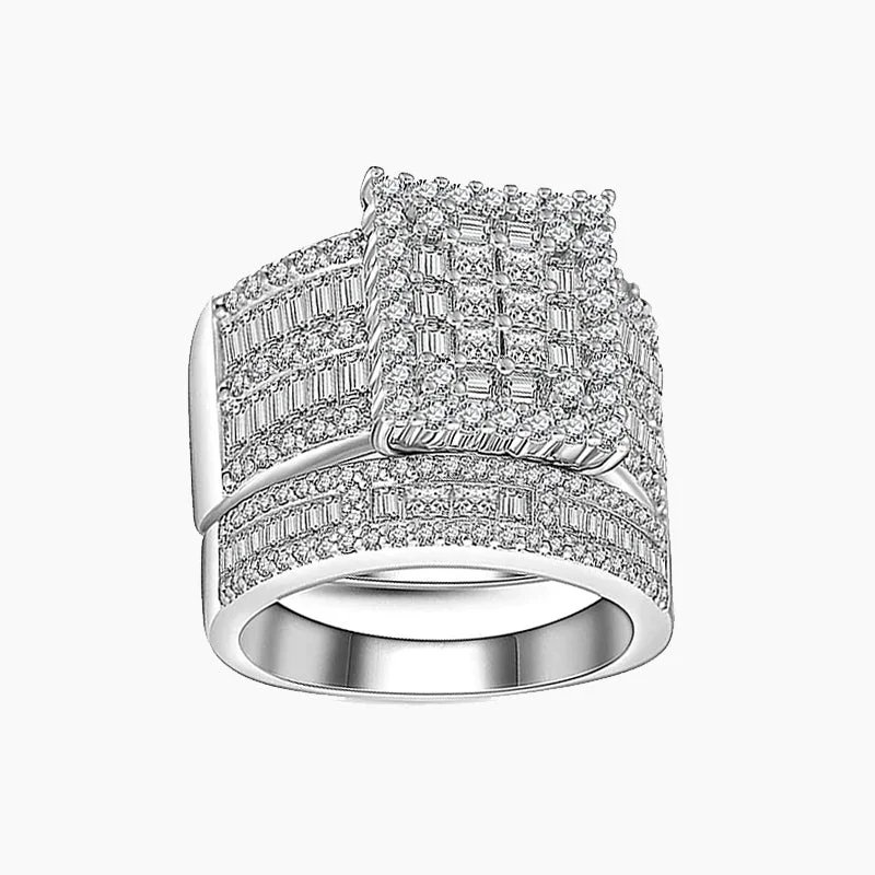 Wedding Rings Fashion Sliver Engagement Rings for Women