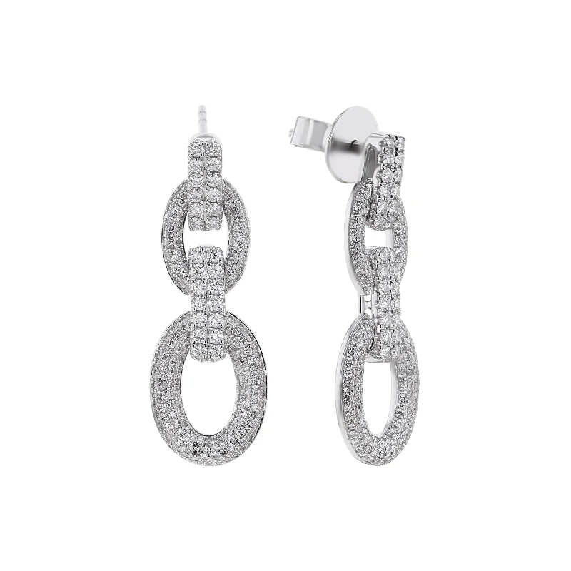 Yvonne Diamond Link Drop Earrings