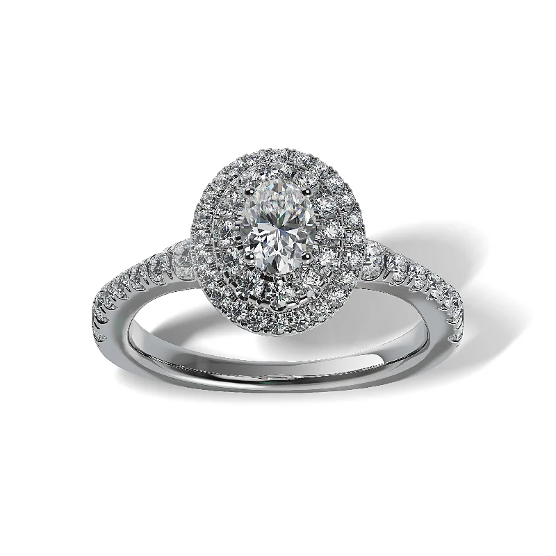 Lab Grown Diamond Halo Engagement Ring