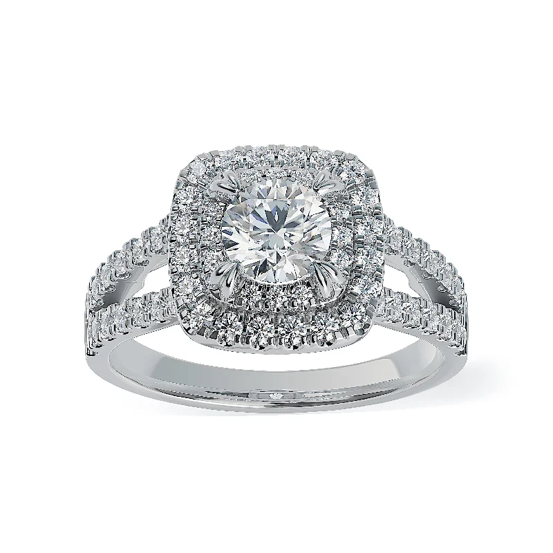 Lab Grown Diamond Halo Engagement Ring