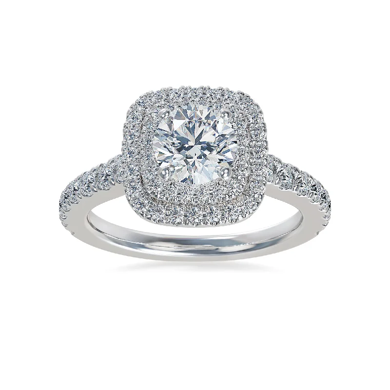 Lab Grown Diamond Halo Engagement Ring