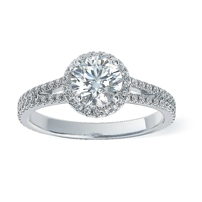 Lab Grown Diamond Halo Engagement Ring