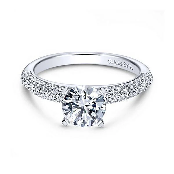 Pave Multi-Row Round Diamond Ring .34Cttw 14K White Gold