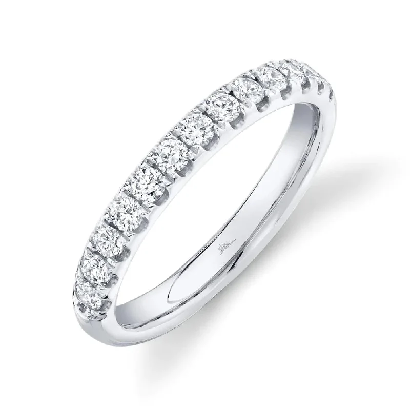 14K White Gold 0.55cttw Diamond Wedding Band