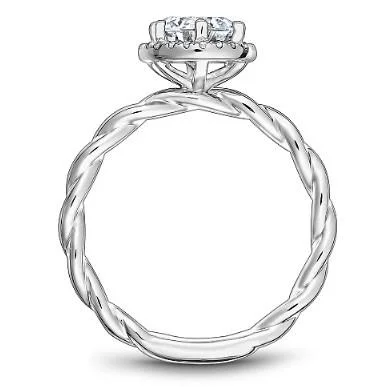 Halo Traditional Diamond Engagement Ring 14K White Gold 903A