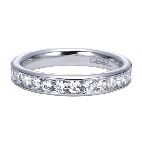 Channel Set Diamond Band .75 Cttw 14K White Gold