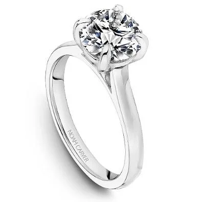 Traditional 1.5 Ct Diamond Engagement Ring 14K White Gold 840A