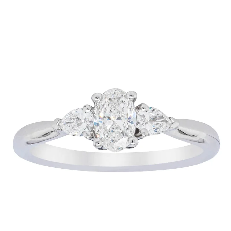 18ct White Gold .40ct Oval Diamond Ayla Ring