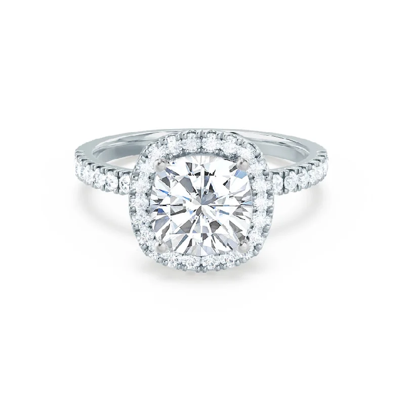 CASEADA - Cushion Lab Diamond 18k White Gold Halo