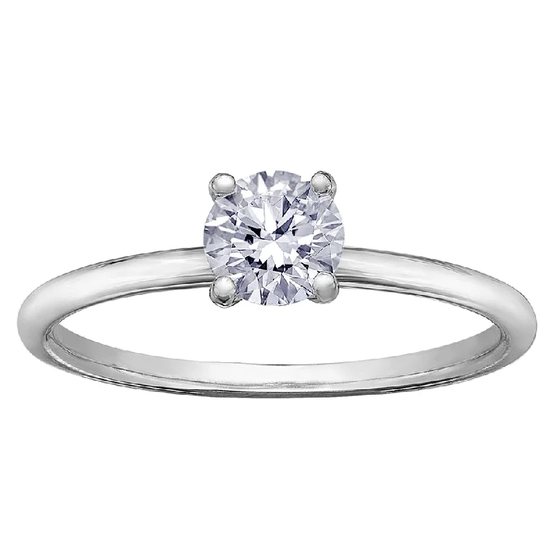 White Gold and Canadian Diamond Solitaire Ring