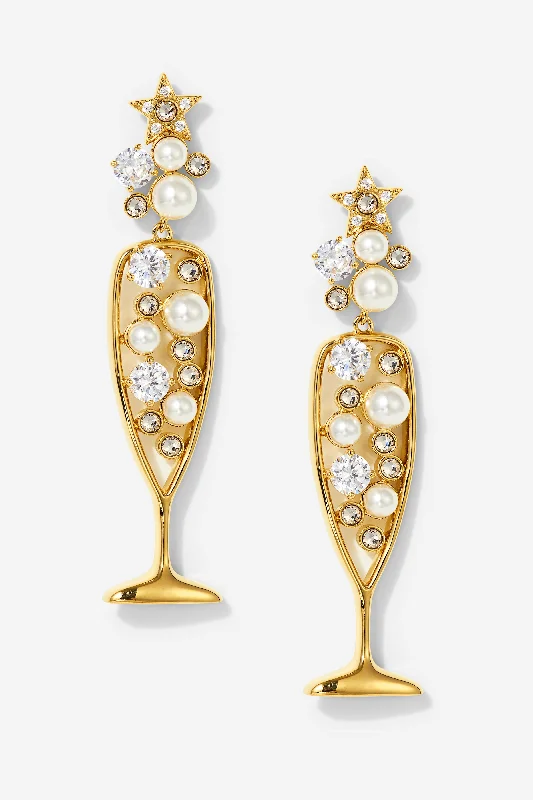 BRIDE TRIBE CHAMPAGNE DROP EARRINGS